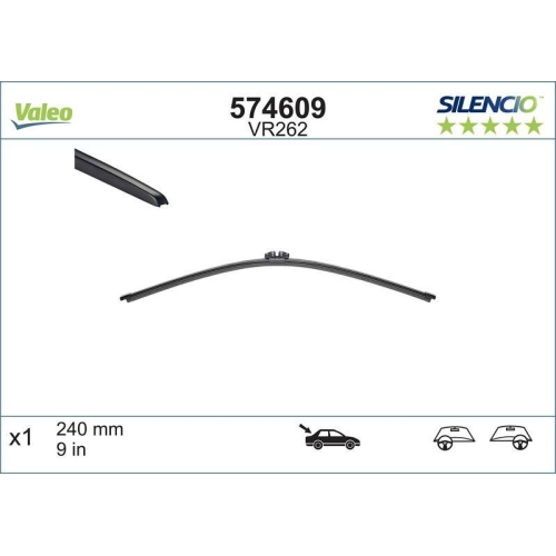 Wischblatt Valeo 574609 Silencio Rear f&uuml;r Citro&euml;n Renault Mini Hinten