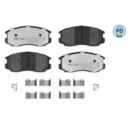 Bremsbelagsatz Scheibenbremse Meyle 0252165015PD f&uuml;r Daihatsu Mitsubishi Toyota
