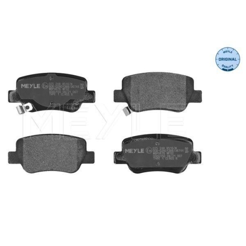 Bremsbelagsatz Scheibenbremse Meyle 0252488516W Meyle-original: True To Oe. f&uuml;r