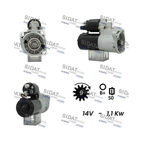 Starter Sidat S12BH0440A2 f&uuml;r Audi Scania Seat Skoda VW Vag