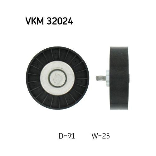 Umlenk /f&uuml;hrungsrolle Keilrippenriemen Skf VKM 32024 f&uuml;r Alfa Romeo Fiat Lancia