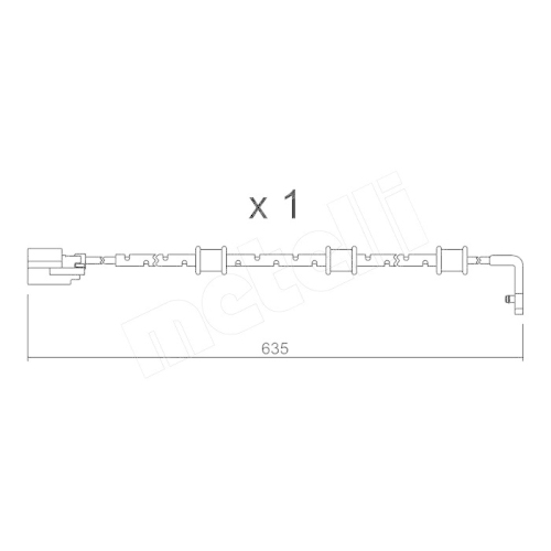 Warnkontakt Bremsbelagverschleiß Metelli SU.323 für Jaguar Hinterachse
