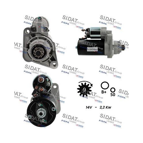 Starter Sidat S12BH0444A2 f&uuml;r Audi Seat Skoda VW Vag