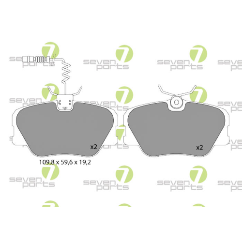 Bremsbelagsatz Scheibenbremse 7 Seven Parts SVP13591 f&uuml;r Mercedes Benz