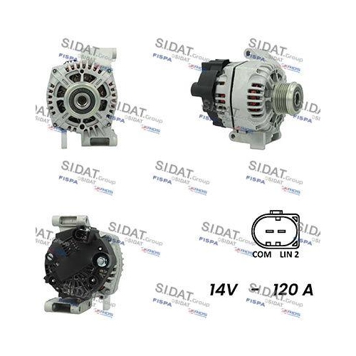 Generator Sidat A12VA0407A2 f&uuml;r Alfa Romeo Fiat Lancia