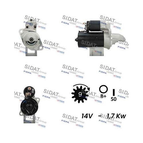 Starter Sidat S12BH0459A2 f&uuml;r Rover Land Rover