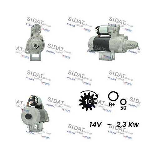 Starter Sidat S12BH0469A2 f&uuml;r Mercedes Benz Mercedes Benz Mercedes Benz