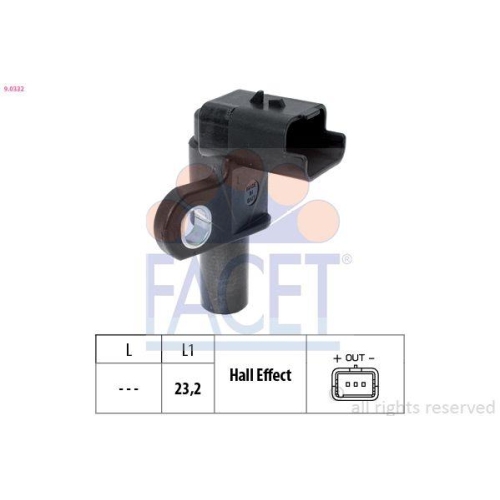 Sensor Nockenwellenposition Facet 9.0332 Made In Italy - Oe Equivalent f&uuml;r Fiat