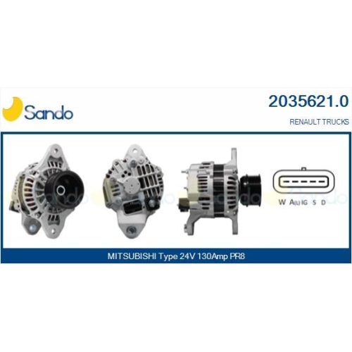 Generator Sando 2035621.0 für Mitsubishi Renault