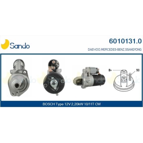 Starter Sando 6010131.0 für Mercedes Benz Mercedes Benz Mercedes Benz