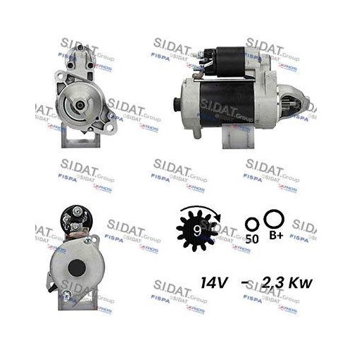 Starter Sidat S12BH0598A2 f&uuml;r Audi Seat Skoda VW Vag