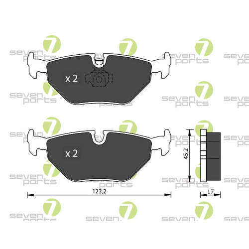 Bremsbelagsatz Scheibenbremse 7 Seven Parts SVP20022 für Bmw Mini Rover Saab