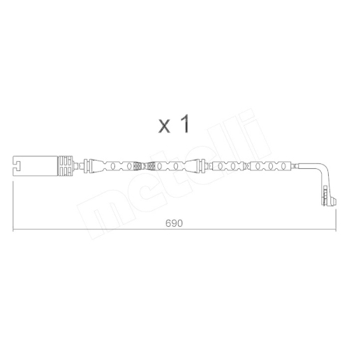 Warnkontakt Bremsbelagverschleiß Metelli SU.305 für Bmw Vorderachse
