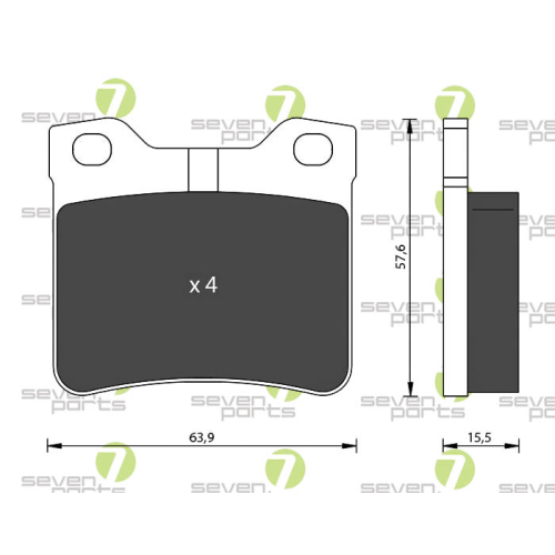 Bremsbelagsatz Scheibenbremse 7 Seven Parts SVP18780 f&uuml;r Citro&euml;n Opel Peugeot