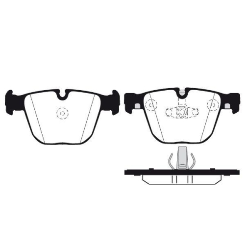 Bremsbelagsatz Scheibenbremse Raicam RA.1025.2 f&uuml;r Bmw Hinterachse