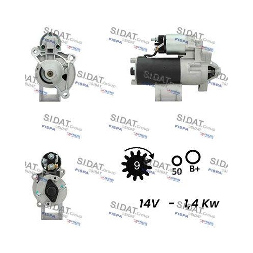 Starter Sidat S12BH0613A2 für Citroën Peugeot Citroën/peugeot