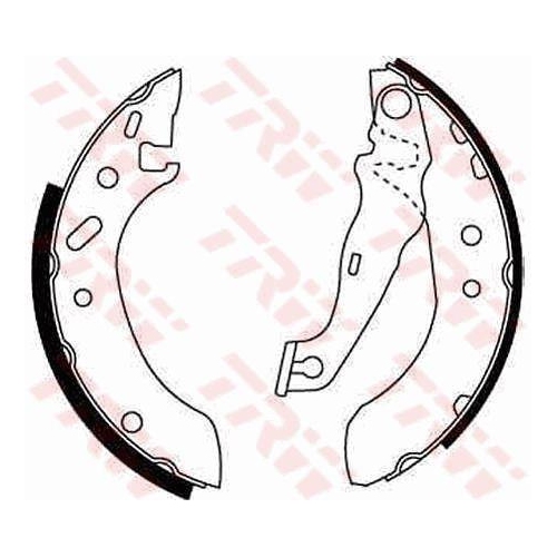 Bremsbackensatz Trw GS8611 f&uuml;r Ford Mazda Hinterachse
