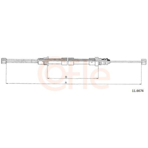 Cable Pull Parking Brake Cofle 11.6674 for Renault
