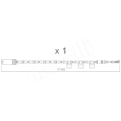 Warnkontakt Bremsbelagverschlei&szlig; Metelli SU.325 f&uuml;r Mini Hinterachse