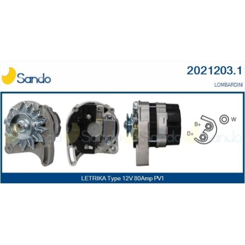 Generator Sando 2021203.1 f&uuml;r Lombardini