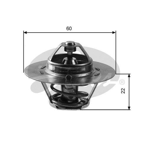 Thermostat K&uuml;hlmittel Gates TH12488G1 f&uuml;r Skoda Standard Automobile