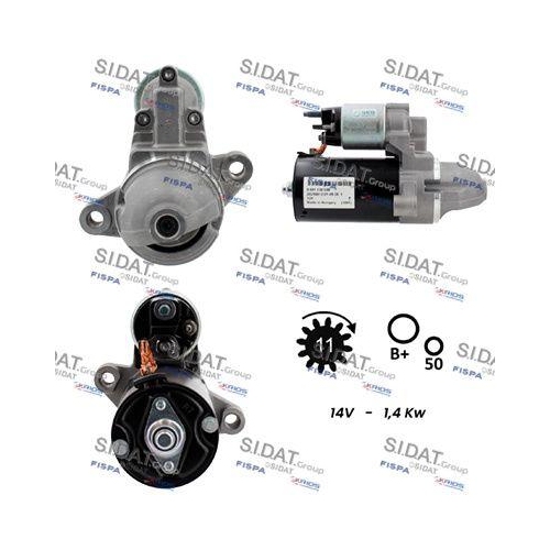 Starter Sidat S12BH0648A2 f&uuml;r Bmw Toyota