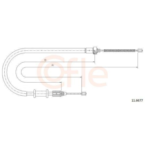 Seilzug Feststellbremse Cofle 11.6677 für Nissan Renault Hinten Links