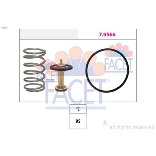 Thermostat K&uuml;hlmittel Facet 7.7957 Made In Italy - Oe Equivalent f&uuml;r Nissan