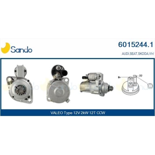 Starter Sando 6015244.1 f&uuml;r Vag F&uuml;r Fahrzeuge Mit Schaltgetriebe