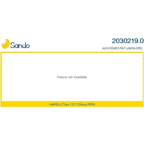 Generator Sando 2030219.0 f&uuml;r Alfa Romeo Fiat Opel