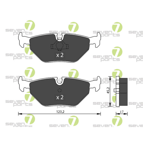 Brake Pad Set Disc Brake 7 Seven Parts SVP20021 for Bmw Mini