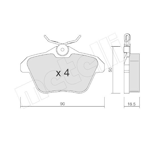 Bremsbelagsatz Scheibenbremse Metelli 22-0113-0 f&uuml;r Alfa Romeo Fiat Lancia