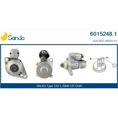 Starter Sando 6015248.1 f&uuml;r Vag F&uuml;r Fahrzeuge Ohne Start-stopp-funktion
