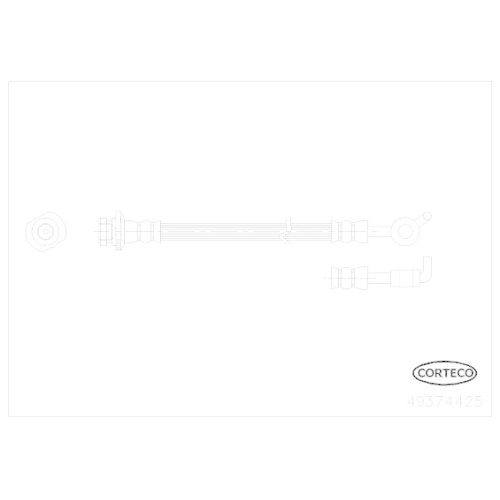 Bremsschlauch Corteco 49374425 f&uuml;r Nissan Hinterachse Links Au&szlig;en