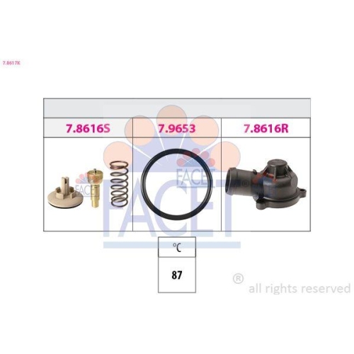 Thermostat K&uuml;hlmittel Facet 7.8617K Made In Italy - Oe Equivalent f&uuml;r
