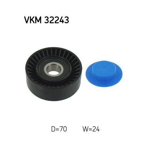 Umlenk /f&uuml;hrungsrolle Keilrippenriemen Skf VKM 32243 f&uuml;r Chrysler Fiat Jeep Oben