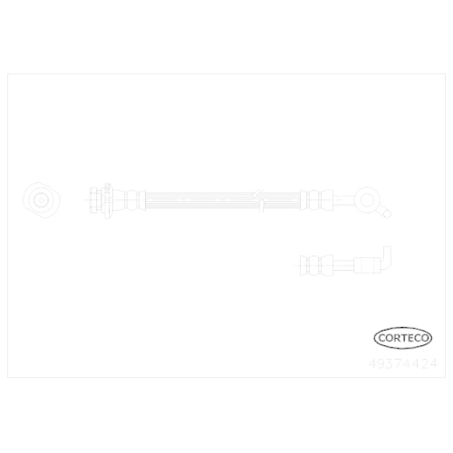 Bremsschlauch Corteco 49374424 f&uuml;r Nissan Hinterachse Rechts Au&szlig;en