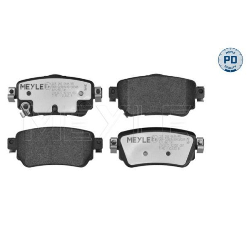 Bremsbelagsatz Scheibenbremse Meyle 0252596515PD f&uuml;r Nissan Renault Hinterachse