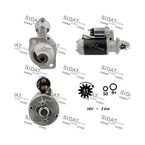 Starter Sidat S12BH0731A2 f&uuml;r Chrysler