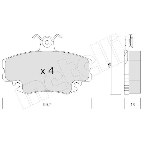 Bremsbelagsatz Scheibenbremse Metelli 22-0120-0 f&uuml;r Renault Dacia Renault Trucks