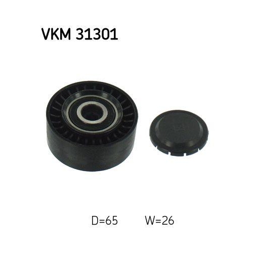 Umlenk /f&uuml;hrungsrolle Keilrippenriemen Skf VKM 31301 f&uuml;r Audi Seat Skoda VW