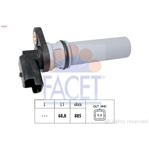 Drehzahlsensor Automatikgetriebe Facet 9.0537 Made In Italy - Oe Equivalent f&uuml;r