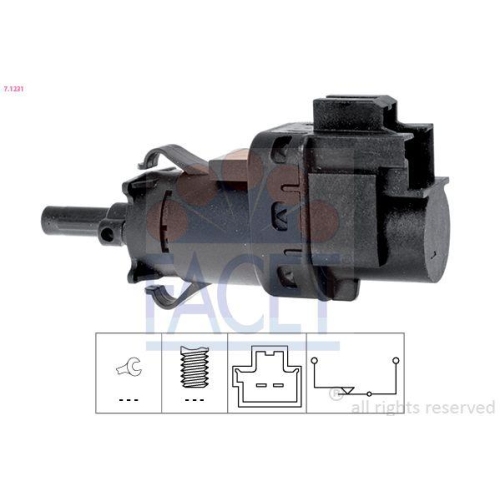 Bremslichtschalter Facet 7.1231 Made In Italy - Oe Equivalent f&uuml;r Ford Jaguar