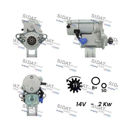 Starter Sidat S12DE0180A2 f&uuml;r Honda Land Rover