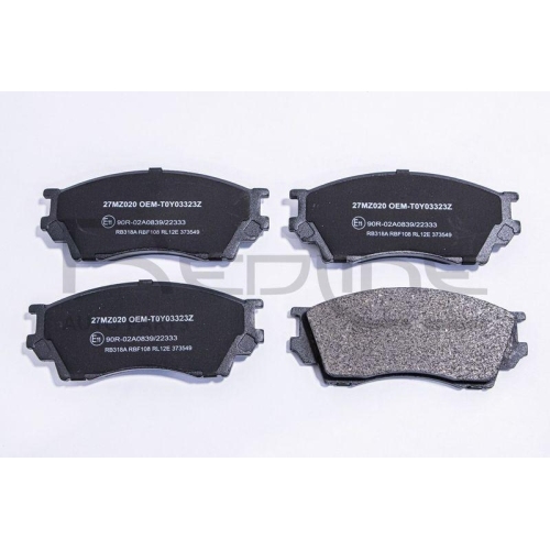 Bremsbelagsatz Scheibenbremse Red-line 27MZ020 f&uuml;r Mazda Mitsubishi Vorderachse