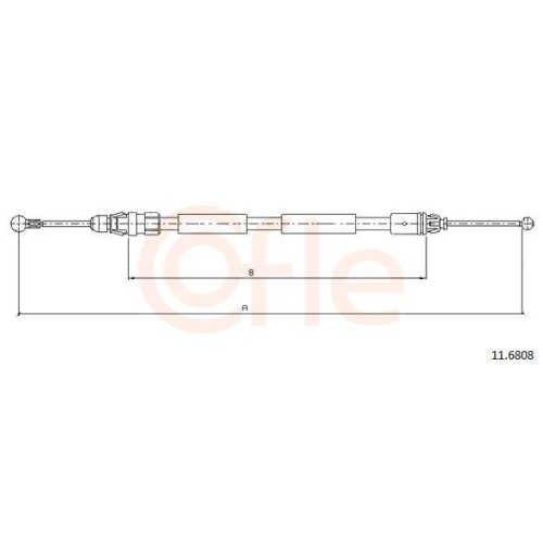 Seilzug Feststellbremse Cofle 11.6808 für Nissan Opel Renault Hinten Rechts