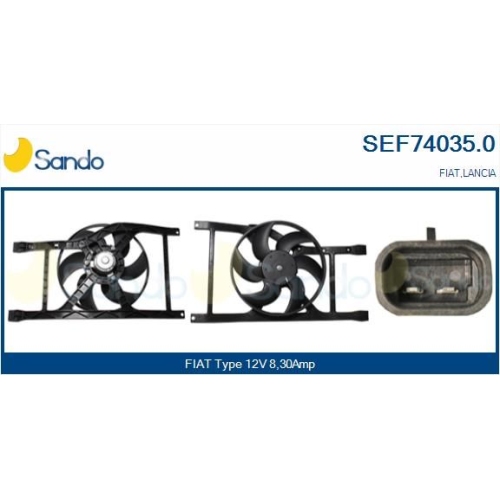 Elektromotor K&uuml;hlerl&uuml;fter Sando SEF74035.0 f&uuml;r Fiat