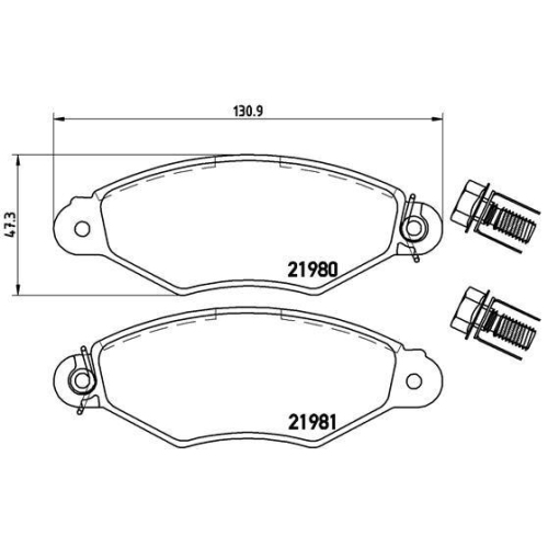 Bremsbelagsatz Scheibenbremse Brembo P61098 Prime Line f&uuml;r Citro&euml;n Fiat Peugeot
