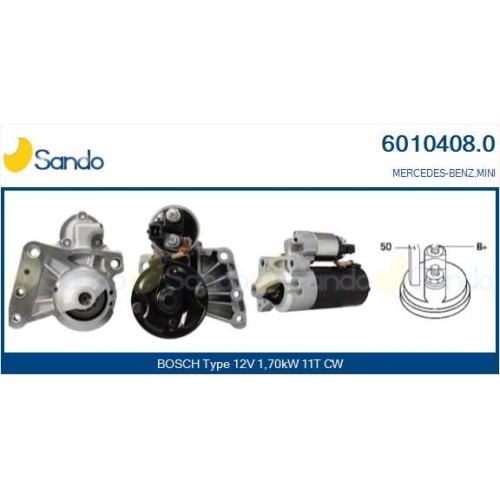 Starter Sando 6010408.0 f&uuml;r Bmw F&uuml;r Fahrzeuge Mit Start-stopp-funktion