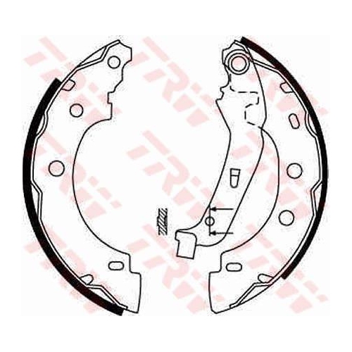 Bremsbackensatz Trw GS8650 f&uuml;r Nissan Renault Hinterachse